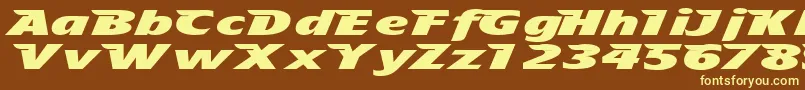 Tfavian Font – Yellow Fonts on Brown Background