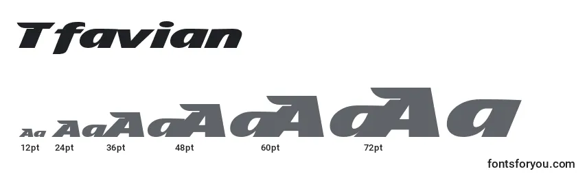 Tfavian Font Sizes