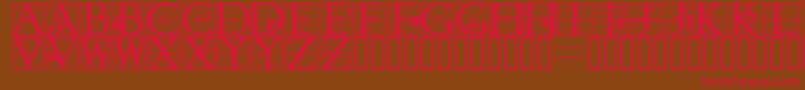 Rodgauapes Font – Red Fonts on Brown Background