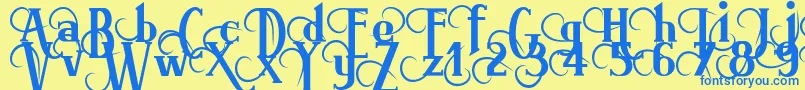 More about Brimorg Font Brimorg Font – Blue Fonts on Yellow Background