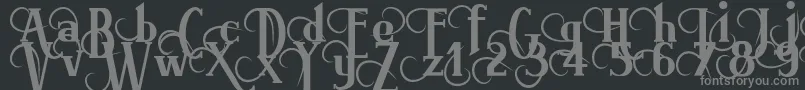 fuente Brimorg – Fuentes Grises Sobre Fondo Negro