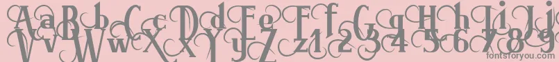 Brimorg Font – Gray Fonts on Pink Background