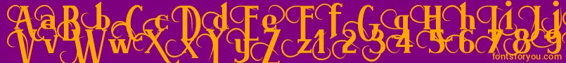 Brimorg Font – Orange Fonts on Purple Background