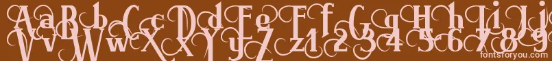 Brimorg Font – Pink Fonts on Brown Background