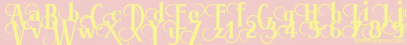 Brimorg Font – Yellow Fonts on Pink Background
