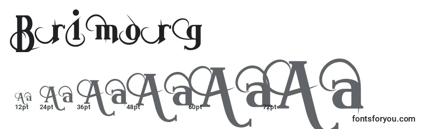Brimorg Font Sizes
