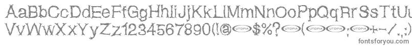 フォントNetherwo – 白い背景に灰色の文字