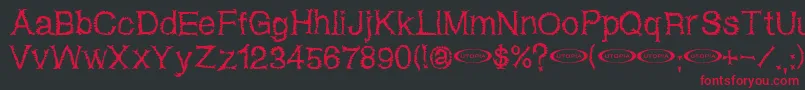 Netherwo Font – Red Fonts on Black Background