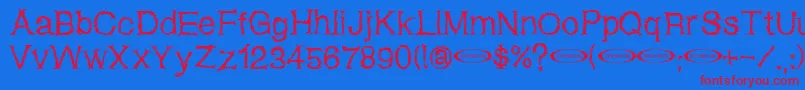 Netherwo Font – Red Fonts on Blue Background