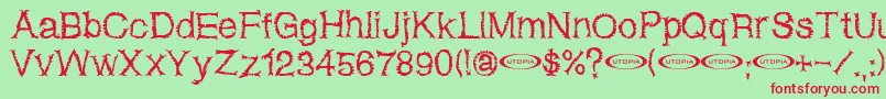 Netherwo Font – Red Fonts on Green Background