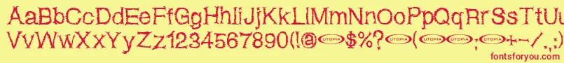 Netherwo Font – Red Fonts on Yellow Background