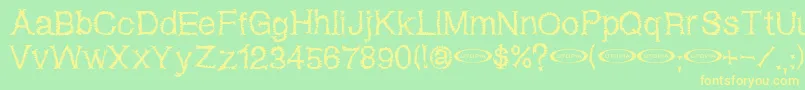 Netherwo Font – Yellow Fonts on Green Background