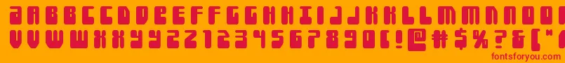 Forcemajeuretitle-fontti – punaiset fontit oranssilla taustalla