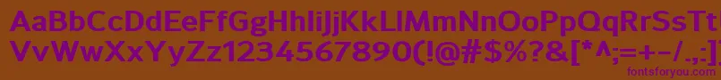 SavileExtrabold Font – Purple Fonts on Brown Background