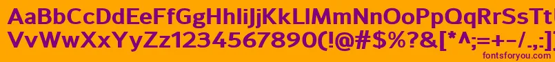 SavileExtrabold Font – Purple Fonts on Orange Background