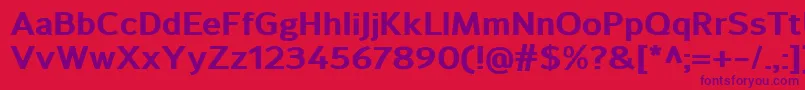 SavileExtrabold Font – Purple Fonts on Red Background