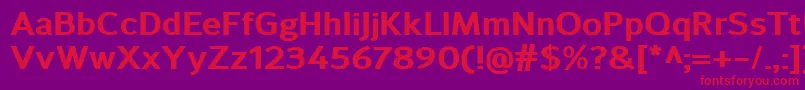 SavileExtrabold Font – Red Fonts on Purple Background