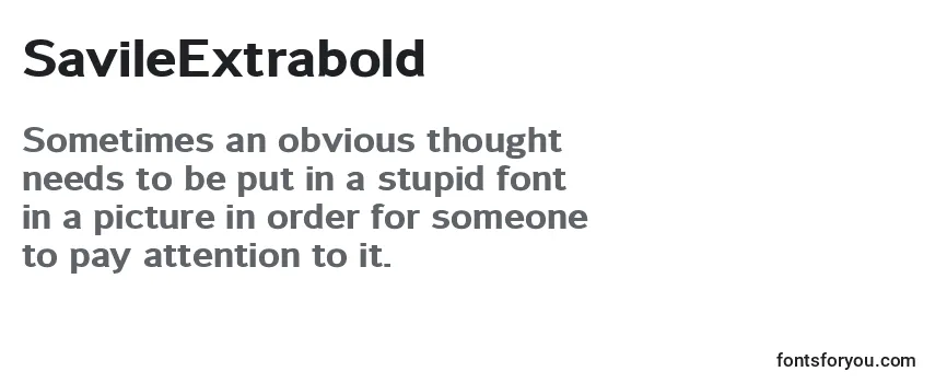 Review of the SavileExtrabold Font