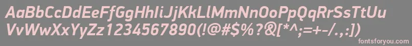 PfdindisplayproBolditalic Font – Pink Fonts on Gray Background