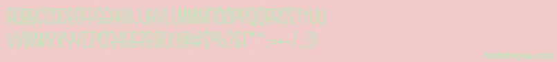 EscalopeCrustOne-Schriftart – Grüne Schriften auf rosa Hintergrund