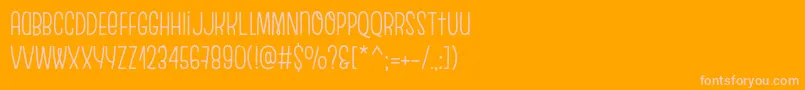 EscalopeCrustOne-Schriftart – Rosa Schriften auf orangefarbenem Hintergrund