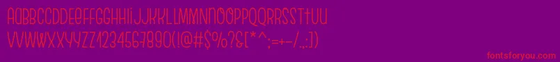 EscalopeCrustOne Font – Red Fonts on Purple Background