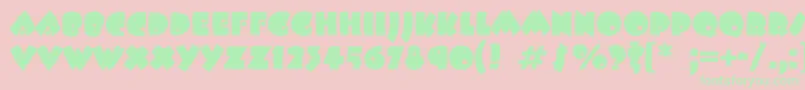 Beeskneesctt Font – Green Fonts on Pink Background