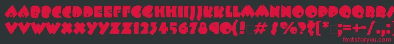 Beeskneesctt Font – Red Fonts on Black Background