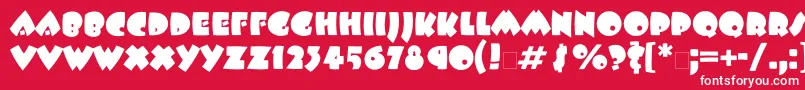 Beeskneesctt Font – White Fonts on Red Background