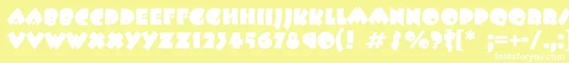 Beeskneesctt Font – White Fonts on Yellow Background