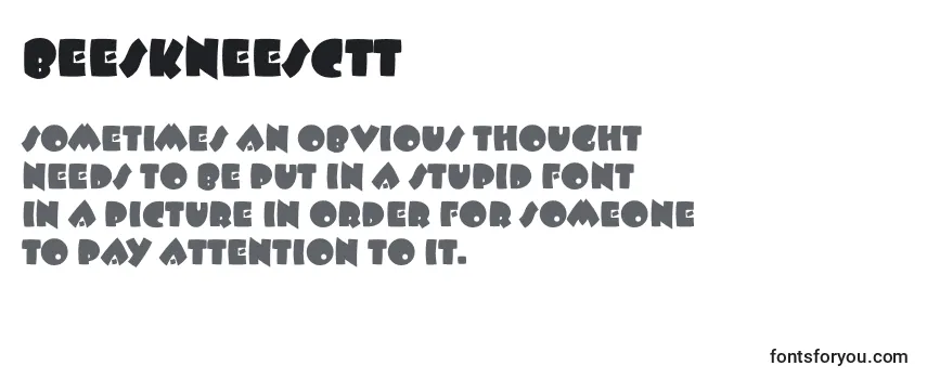 Review of the Beeskneesctt Font