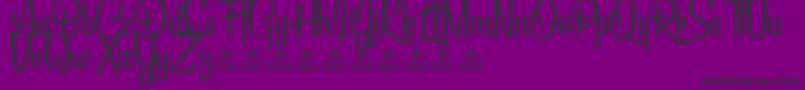 BeautifulPeoplePersonalUse Font – Black Fonts on Purple Background
