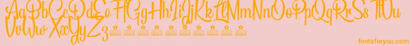 BeautifulPeoplePersonalUse Font – Orange Fonts on Pink Background