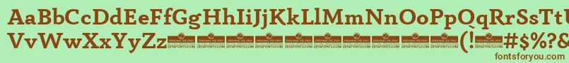 AnaphoraBoldTrial Font – Brown Fonts on Green Background