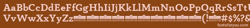 AnaphoraBoldTrial Font – Pink Fonts on Brown Background