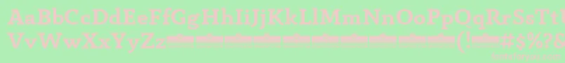 AnaphoraBoldTrial Font – Pink Fonts on Green Background