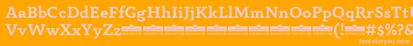 AnaphoraBoldTrial Font – Pink Fonts on Orange Background