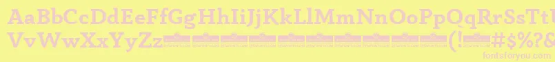 AnaphoraBoldTrial Font – Pink Fonts on Yellow Background