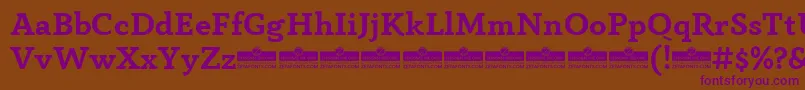 AnaphoraBoldTrial Font – Purple Fonts on Brown Background