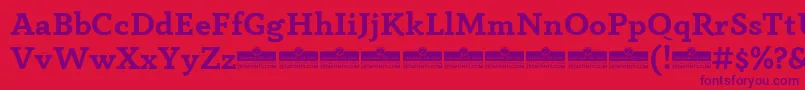 AnaphoraBoldTrial Font – Purple Fonts on Red Background
