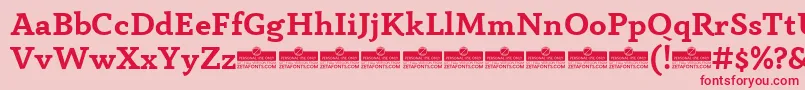 AnaphoraBoldTrial Font – Red Fonts on Pink Background