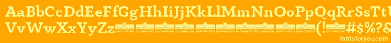 AnaphoraBoldTrial Font – Yellow Fonts on Orange Background