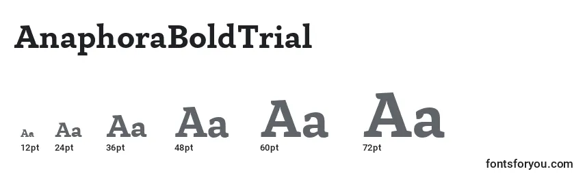 AnaphoraBoldTrial Font Sizes