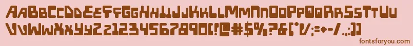 Xpedbold Font – Brown Fonts on Pink Background