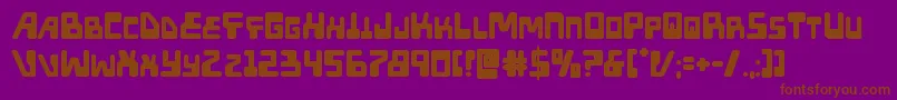 Xpedbold-Schriftart – Braune Schriften auf violettem Hintergrund