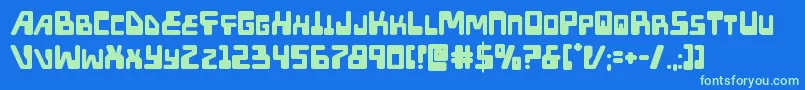 Xpedbold Font – Green Fonts on Blue Background