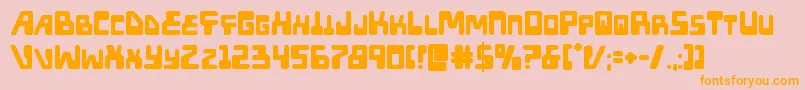 Xpedbold Font – Orange Fonts on Pink Background