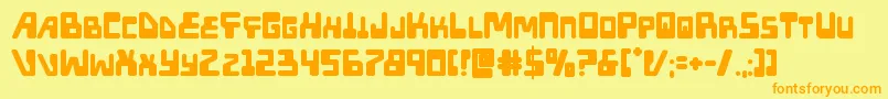 Xpedbold Font – Orange Fonts on Yellow Background