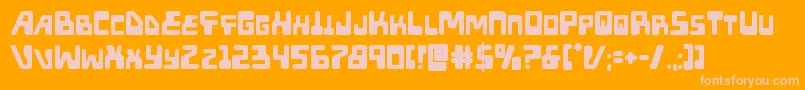 Xpedbold-Schriftart – Rosa Schriften auf orangefarbenem Hintergrund