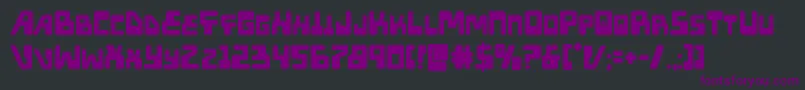 Police Xpedbold – polices violettes sur fond noir